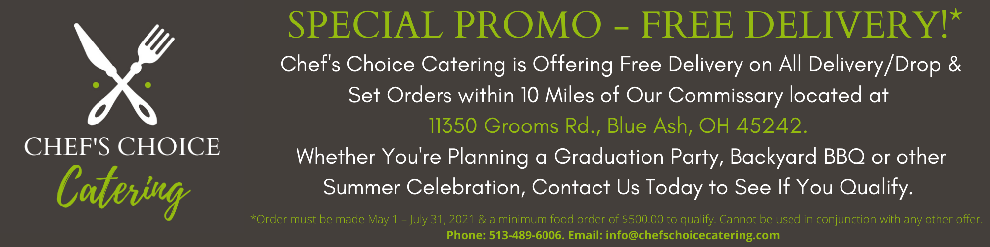 SPRING PROMO - FREE DELIVERY! SPRING PROMO - FREE DELIVERY!