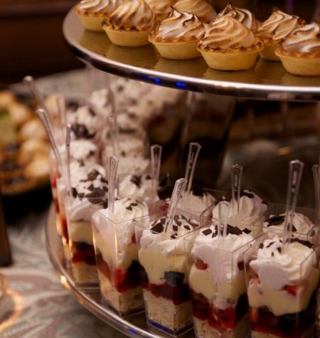 desserts in tall plastic cups